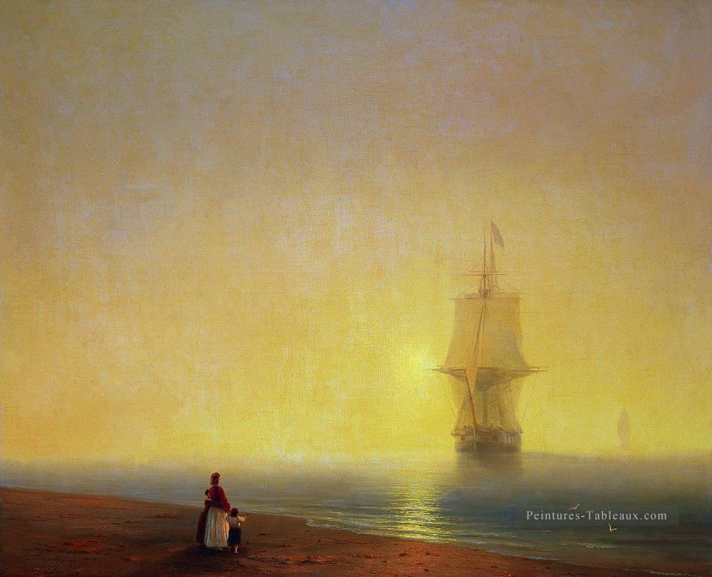 adieu matin en mer 1849 Romantique Ivan Aivazovsky russe Peintures à l'huile